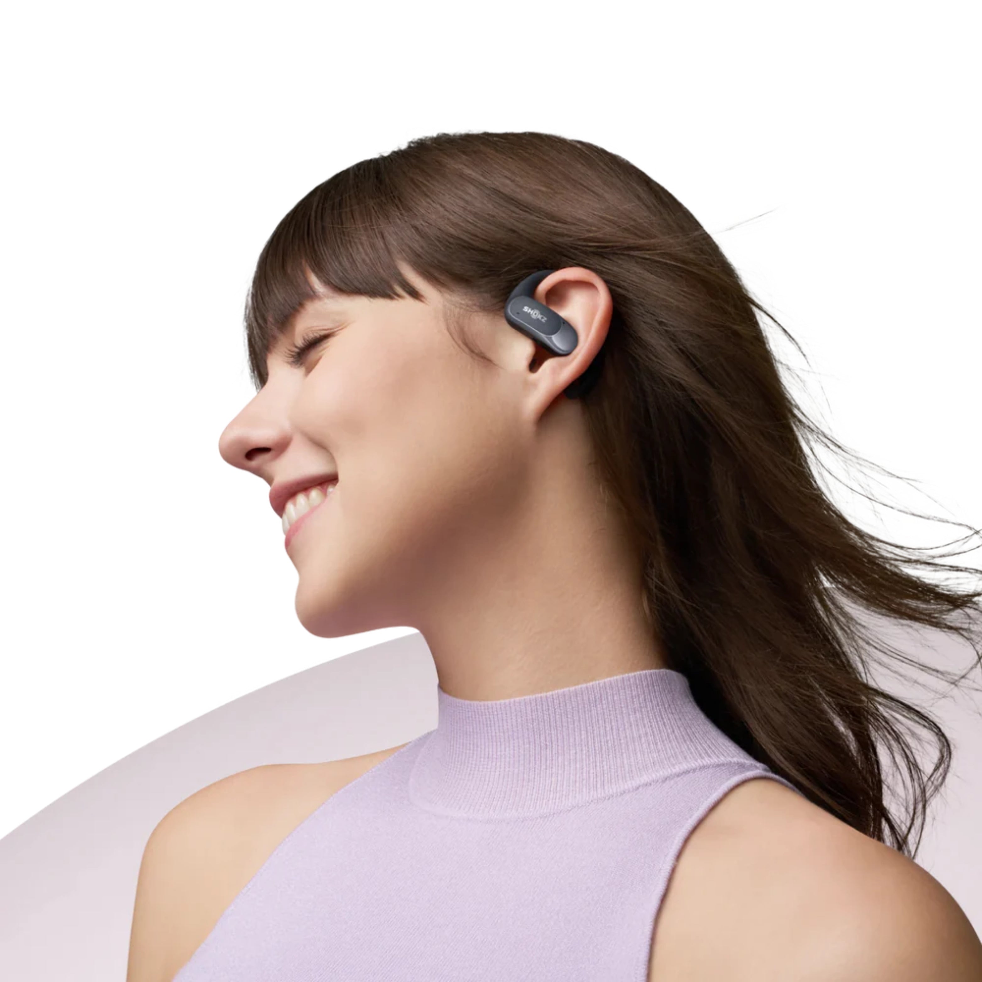 SHOKZ - OPEN FIT AIR Open Ear Bluetooth Earbuds - Black