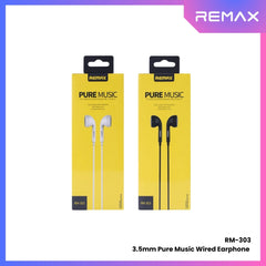 REMAX - RM-303 3.5mm Pure Music Wired Earphone - Black