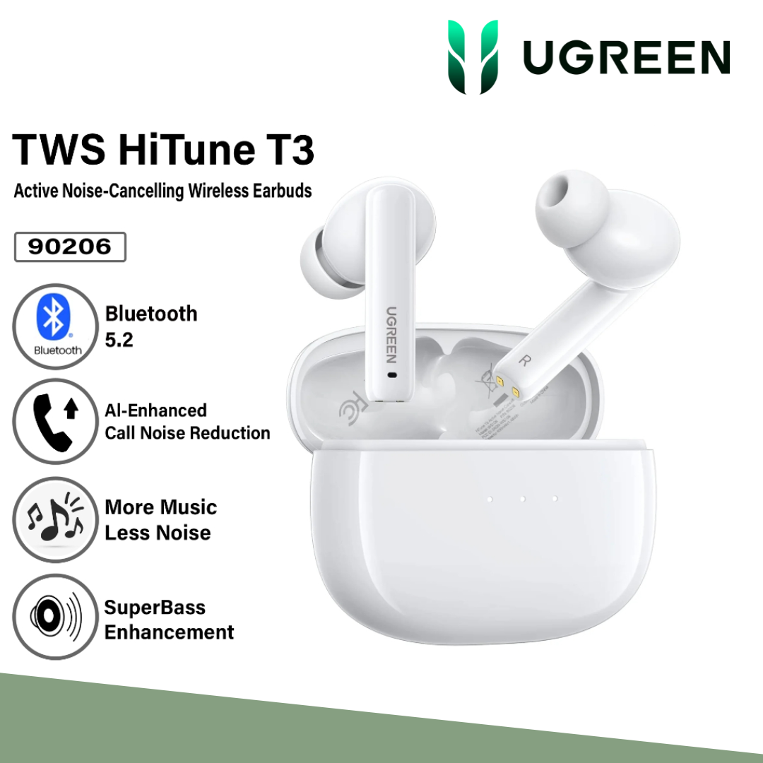 UGREEN HiTune T3 Wireless Bluetooth Earbuds (Active Noise Cancelling)