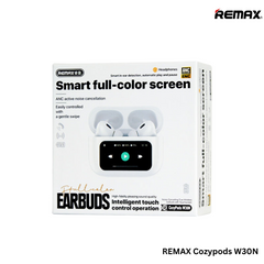 REMAX Cozypods W30N Noise-Cancelling True Wireless Earbuds with Touch Screen - White