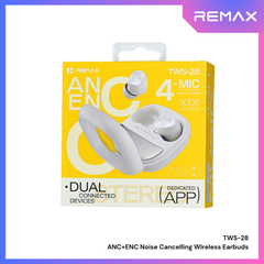 REMAX - TWS-28 True Wireless Stereo Earbuds with ANC+ENC Earbuds - Beige