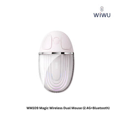 WIWU - WM109 Magic Wireless Dual Mode Mouse (2.4G+Bluetooth) - Pink