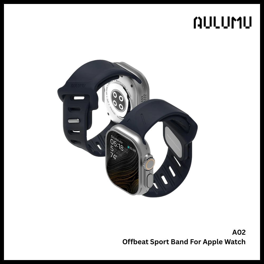 Aulumu - A02 Offbeat Sport Band for Apple Watch Series - Dark Blue