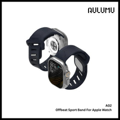 Aulumu - A02 Offbeat Sport Band for Apple Watch Series - Dark Blue