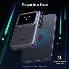 UGREEN - PB764 Uno Magnetic 10000mAh Wireless Power Bank - Space Grey
