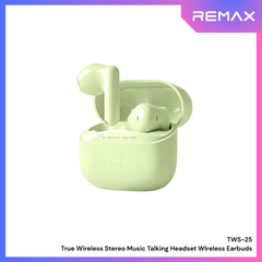 REMAX - TWS-25 True Wireless Stereo Music Talking WIreless Earbuds - Green
