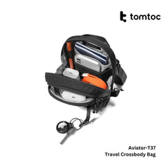TOMTOC - Aviator-T37 Travel Crossbody Bag ( 1.3L ) - Black