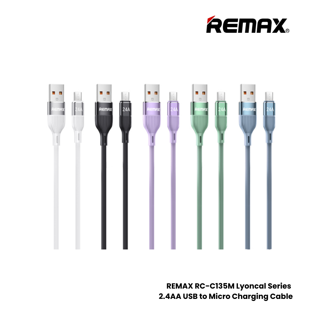 REMAX RC-C135M Lyoncal Series 2.4A USB to Micro Fast Charging Data Cable - Purple