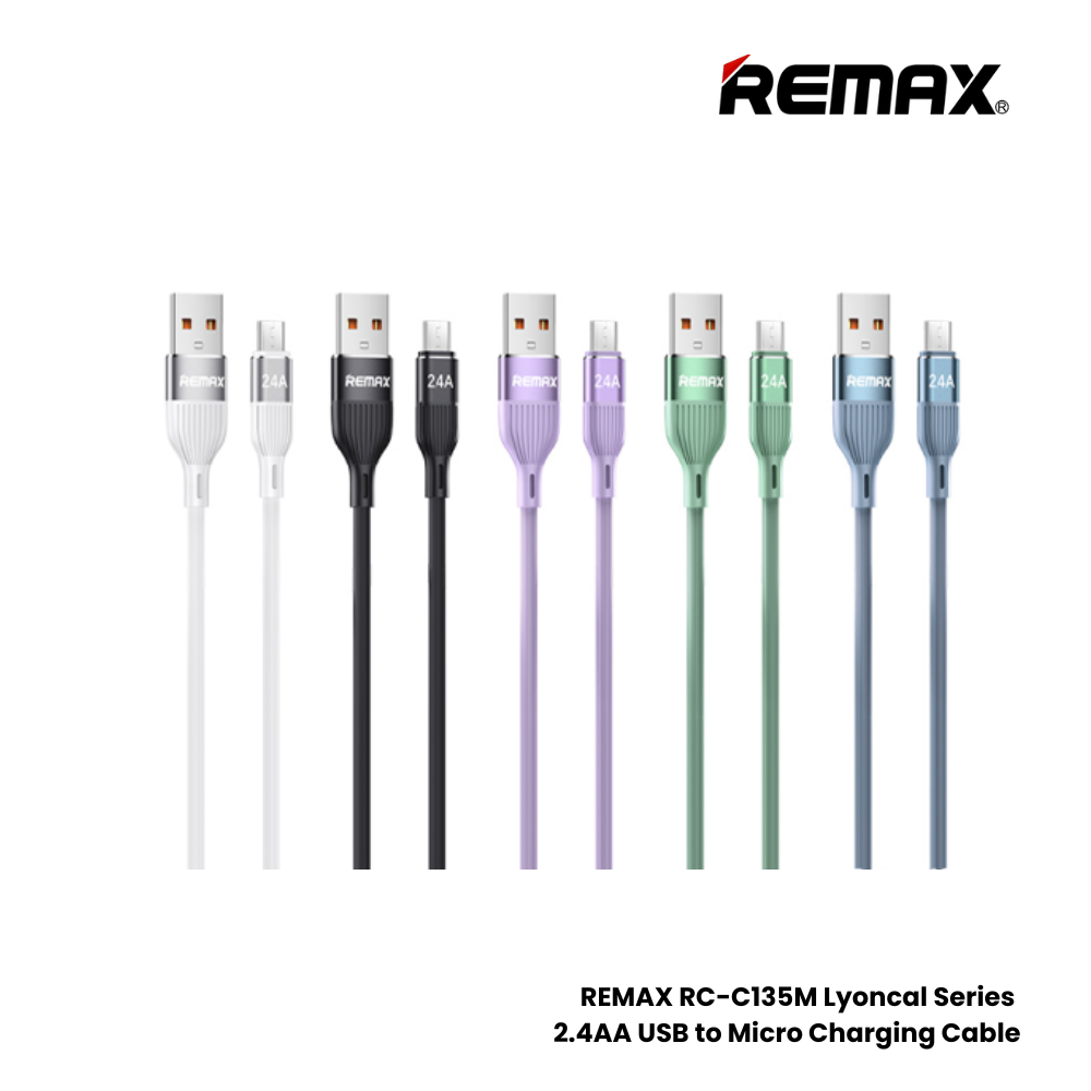 REMAX RC-C135M Lyoncal Series 2.4A USB to Micro Fast Charging Data Cable - Blue