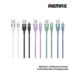 REMAX RC-C135M Lyoncal Series 2.4A USB to Micro Fast Charging Data Cable - Blue