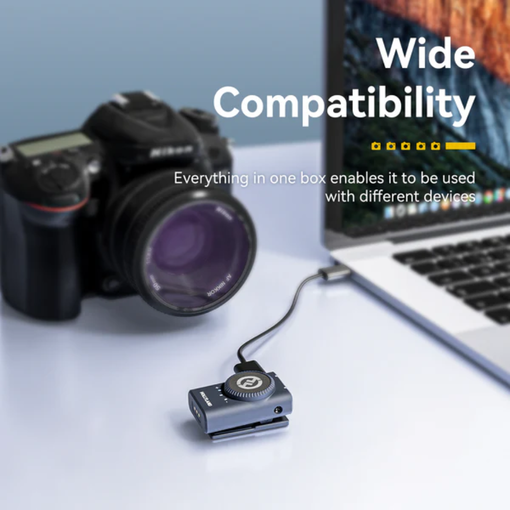 Hollyland - Lark M2 Combo Wireless Lavalier Microphone Combo (Shine Charcoal)
