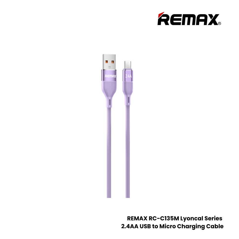 REMAX RC-C135M Lyoncal Series 2.4A USB to Micro Fast Charging Data Cable - Blue