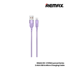 REMAX RC-C135M Lyoncal Series 2.4A USB to Micro Fast Charging Data Cable - Blue