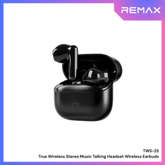 REMAX - TWS-25 True Wireless Stereo Music Talking WIreless Earbuds - Black