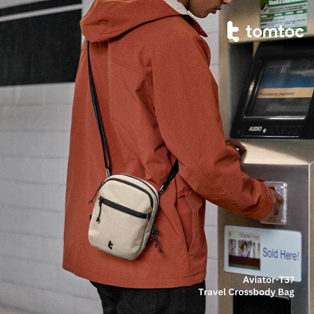 TOMTOC - Aviator-T37 Travel Crossbody Bag ( 1.3L ) - Khaki