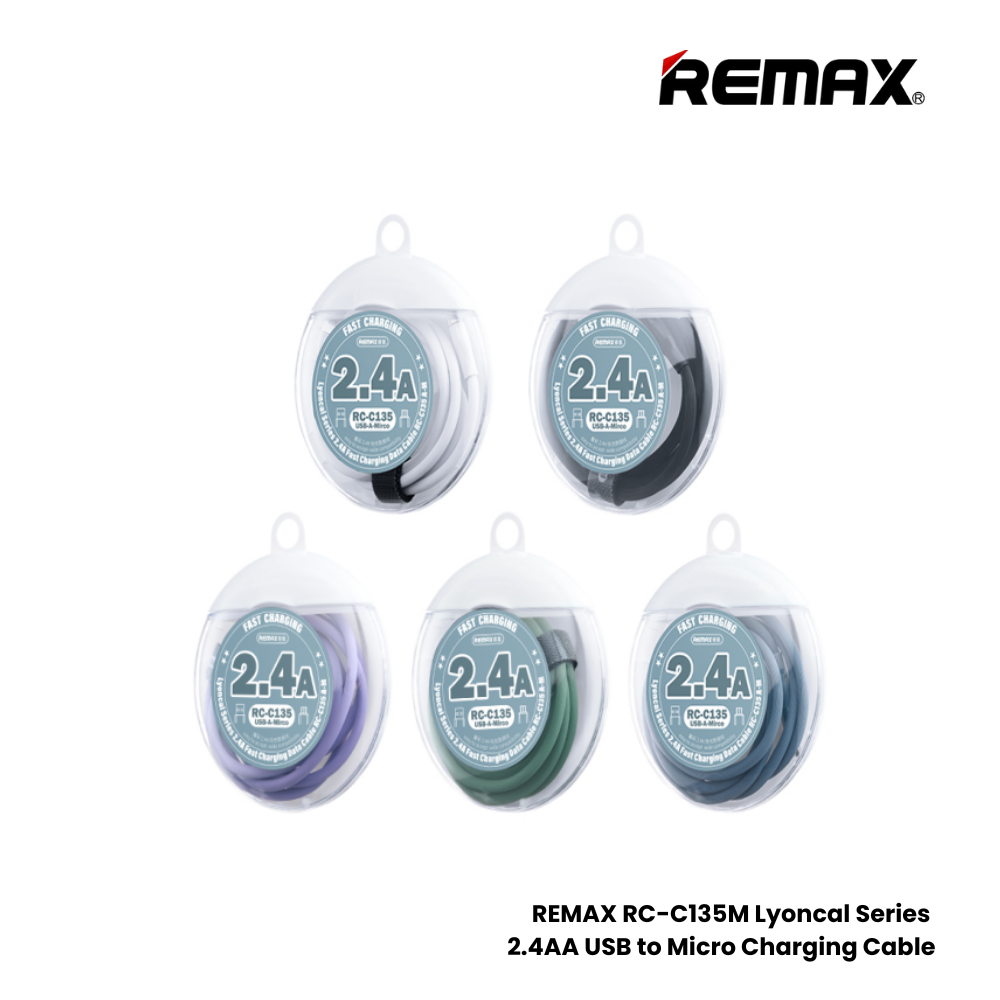 REMAX RC-C135M Lyoncal Series 2.4A USB to Micro Fast Charging Data Cable - Purple