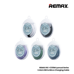 REMAX RC-C135M Lyoncal Series 2.4A USB to Micro Fast Charging Data Cable - Blue