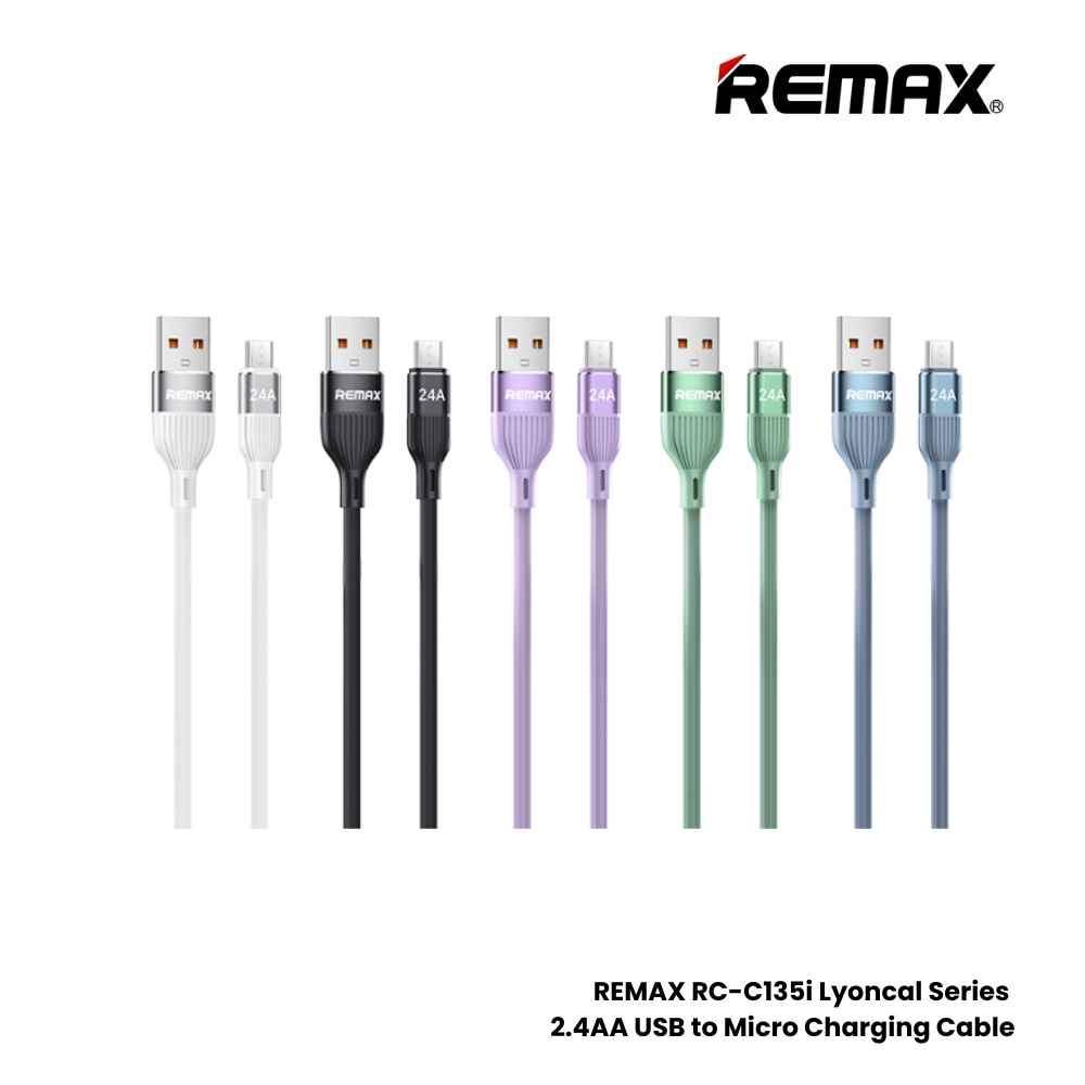 REMAX RC-C135i Lyoncal Series 2.4A USB to Lightning Fast Charing Data Cable - Black