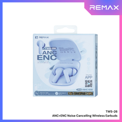 REMAX - TWS-26 ANC+ENC Noise Canceling True Wireless Stereo Music Talking Wireless Earbuds - Purple