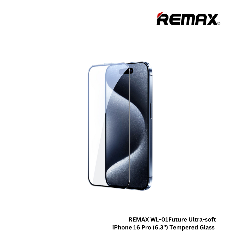 REMAX WL-01 Future Ultra-Soft Series iPhone 16 Pro (6.3") HD Tempered Glass - Clear