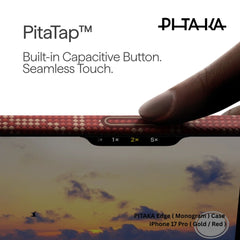 PITAKA - Monogram ( Edge ) Case For iPhone 17 Pro - Gold / Red