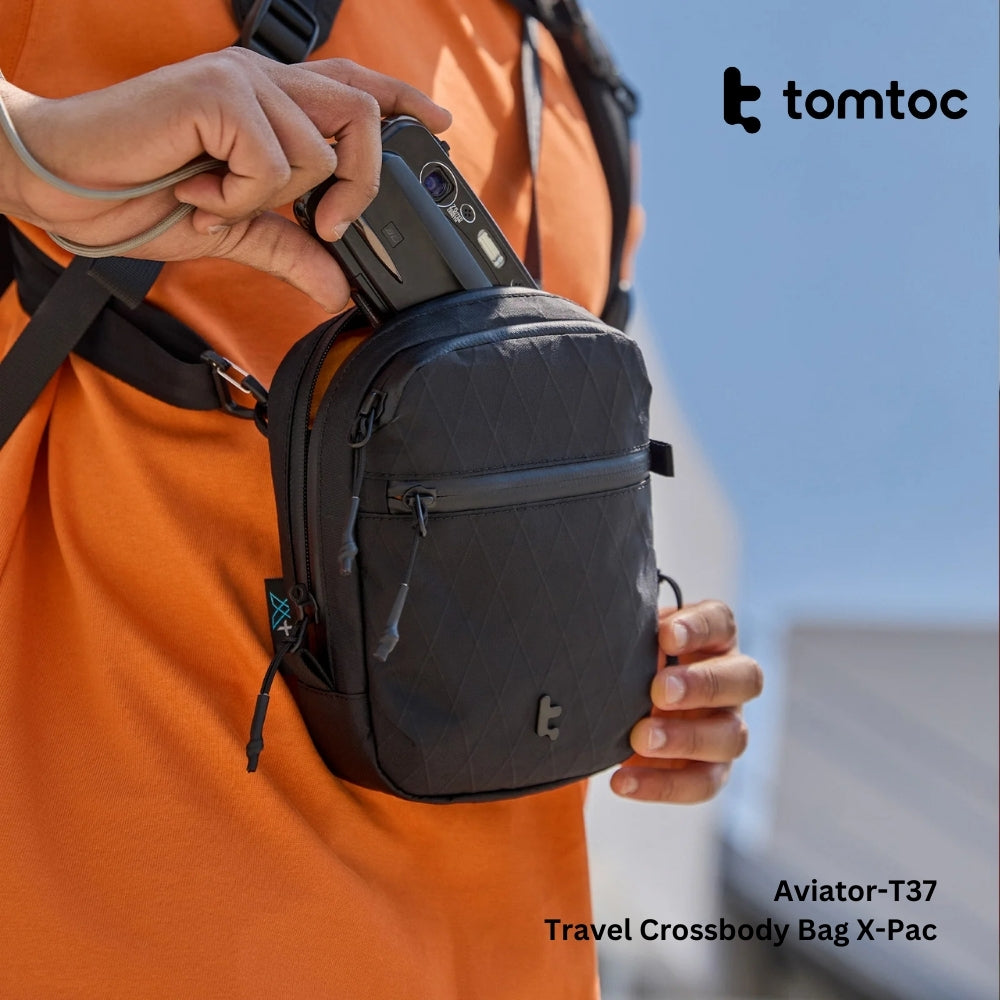 TOMTOC - Aviator-T37 Travel Crossbody Bag X-Pac ( 1.3L ) - Black
