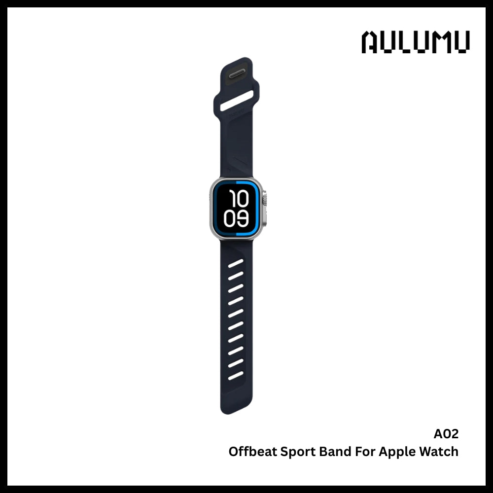 Aulumu - A02 Offbeat Sport Band for Apple Watch Series - Dark Blue
