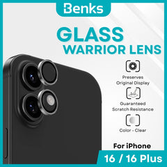 BENKS - GlassWarrior Lens Protector - IPhone 16 / 16 Plus (Clear)