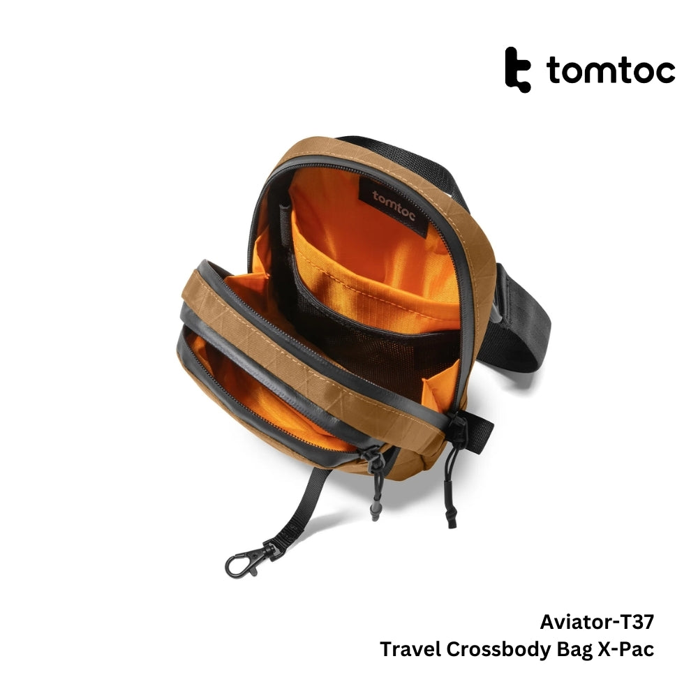 TOMTOC - Aviator-T37 Travel Crossbody Bag X-Pac ( 1.3L ) - Brown