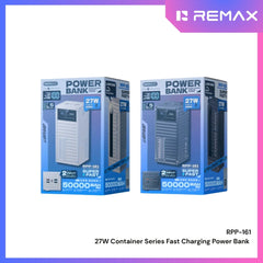 REMAX RPP-161 Container Series 50000mAh PD+QC Power Bank(PD 27W+ QC22.5W) - White