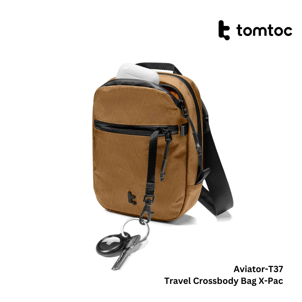 TOMTOC - Aviator-T37 Travel Crossbody Bag X-Pac ( 1.3L ) - Brown