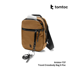 TOMTOC - Aviator-T37 Travel Crossbody Bag X-Pac ( 1.3L ) - Brown