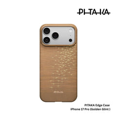 PITAKA - Glint Of Gold Ultra Slim ( Edge ) Case For iPhone 17 Pro - Golden Glint