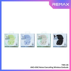 REMAX - TWS-26 ANC+ENC Noise Canceling True Wireless Stereo Music Talking Wireless Earbuds - Beige
