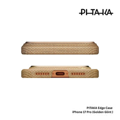 PITAKA - Glint Of Gold Ultra Slim ( Edge ) Case For iPhone 17 Pro - Golden Glint