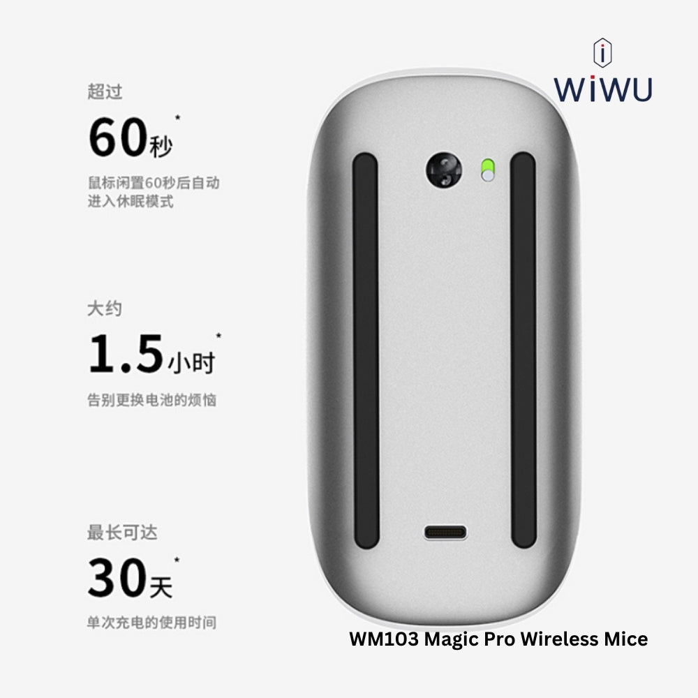 WIWU - WM103 Magic Pro Wireless Mouse (2.4G + Bluetooth) - White