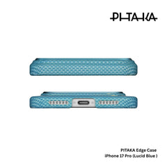 PITAKA - Glint Of Gold Ultra Slim ( Edge ) Case For iPhone 17 Pro - Lucid Blue