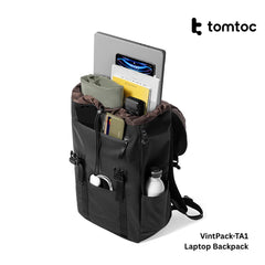 Tomtoc - VintPack-TA1 Laptop Back ( 15.6 Inch / 22L ) - Dark