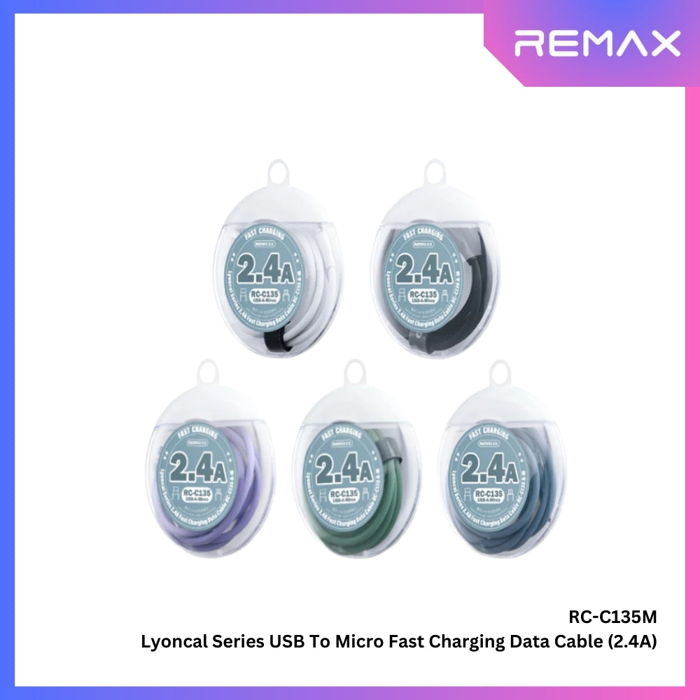 REMAX - RC-C135M Lyoncal Series USB to Micro Fast Charging Data Cable ( 2.4A ) - Green