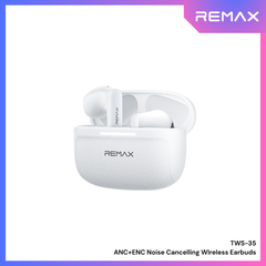 REMAX - TWS-35 ANC+ENC Six-Microphone Hybrid Noise-Canceling Music and Call Wireless Earbuds - White