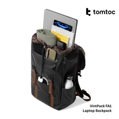 Tomtoc - VintPack-TA1 Laptop Back ( 16 Inch / 17L ) - Black