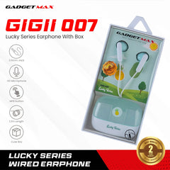 GADGET MAX - GIGII-007 3.5mm Lucky Series Wired Earphone - Green