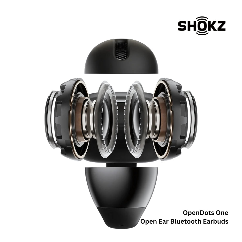 SHOKZ - OPENDOTS ONE Open Ear Bluetooth Earbuds - Black