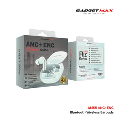 GADGET MAX - GM55 Fliz Series ANC+ENC Bluetooth Wireless Earbuds - White