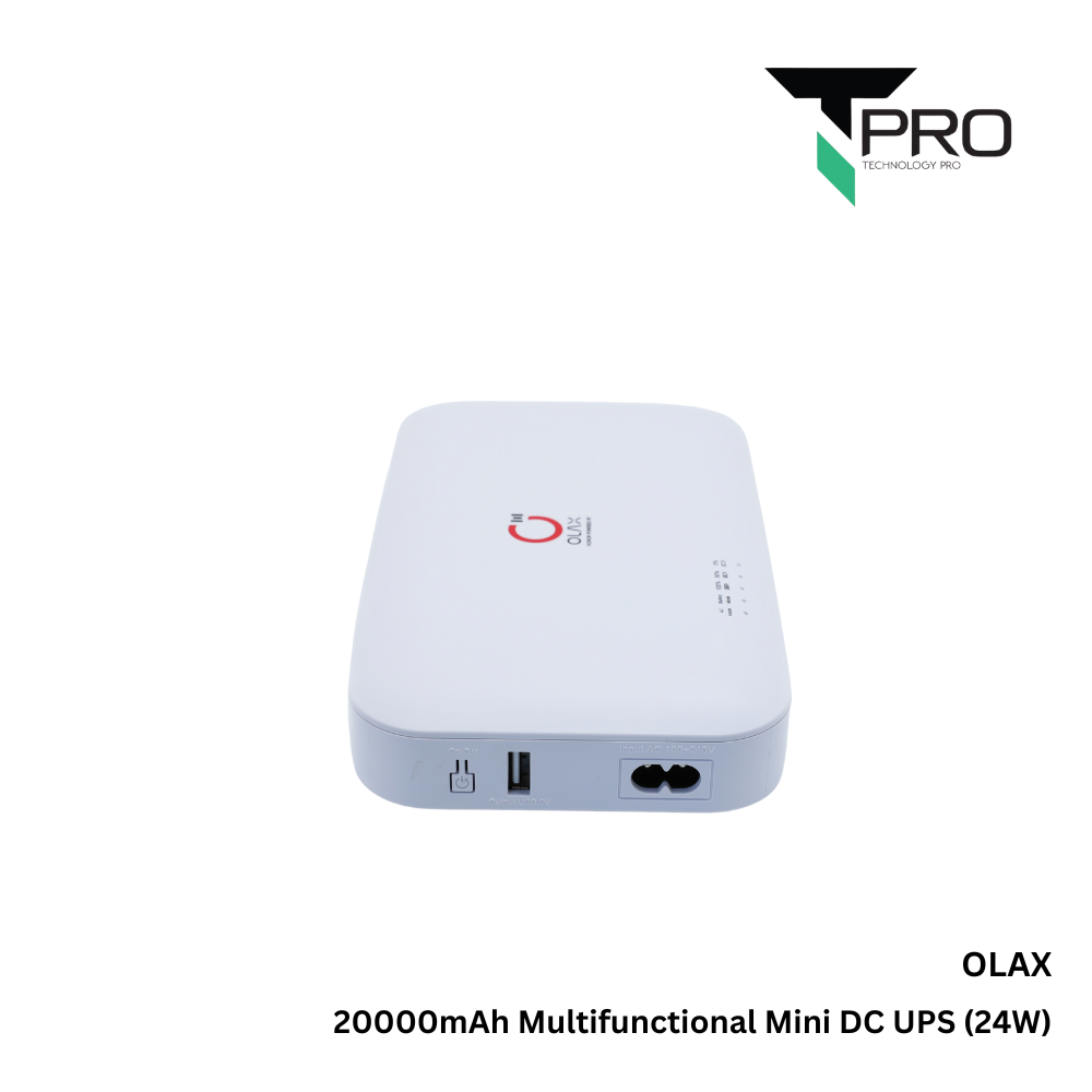 T-PRO - OLAX 20000mAh 24W Multifunction Network Mini DC UPS Pro - White