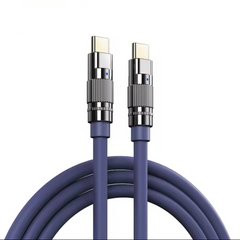 REMAX RC-C055 C-C WEFON SERIES 100W ZINC-ALLOY ELASTIC DATA CABLE WITH LIGHT TYPE C TO TYPE C