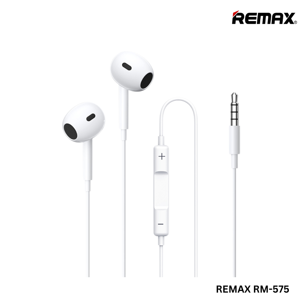 REMAX RM-575 3.5mm Wired Earphone For Music & Call(1.2M)