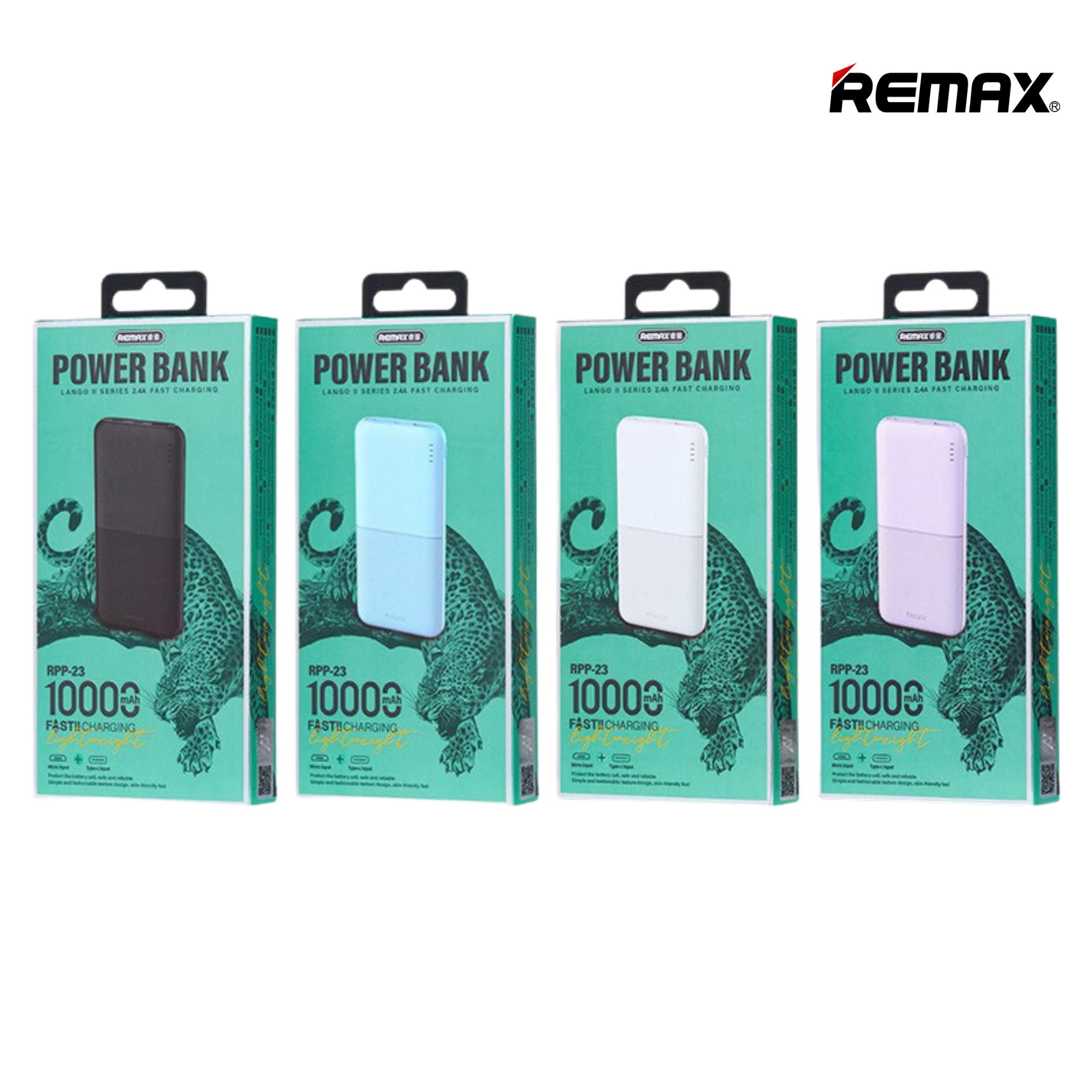 Remax RPP-23 10000mAh Lango II Series 2.4A Fast Charging Power Bank (Blue)