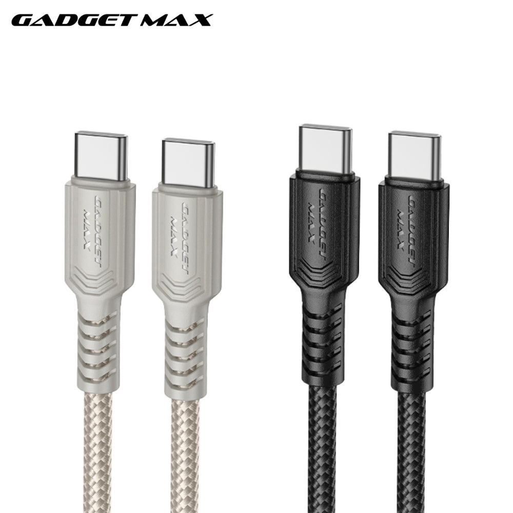 GADGET MAX - GX29 C-C Woven Series Type-C To Type-C Fast Charging Data Cable (60W) - Black
