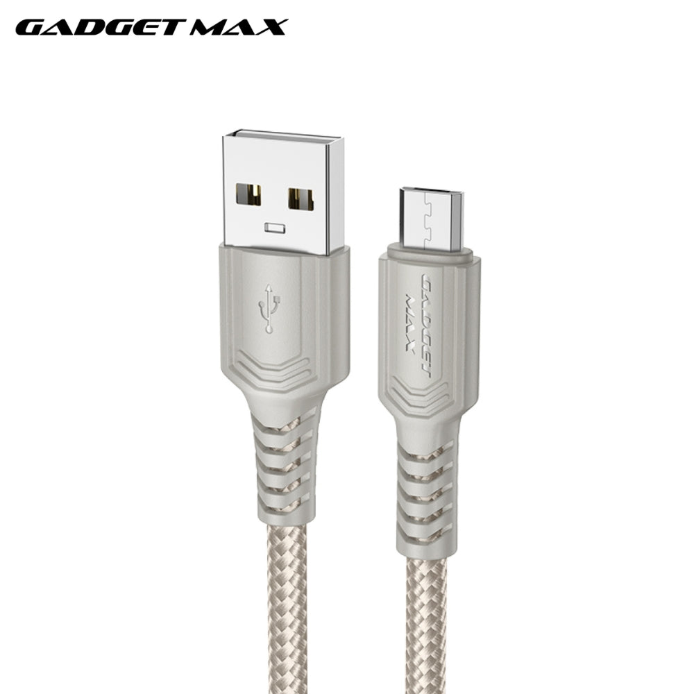 GADGET MAX - GX29 Woven Series USB To Micro Charging Data Cable (2.4A) - Grey